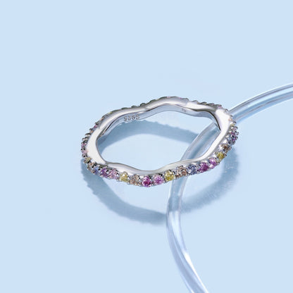 [Olivia Jewelry]Dainty Colorful Round Cut Party Ring