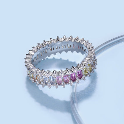 [Olivia Jewelry]Splashy Ornate Emerald Cut Cocktail Ring