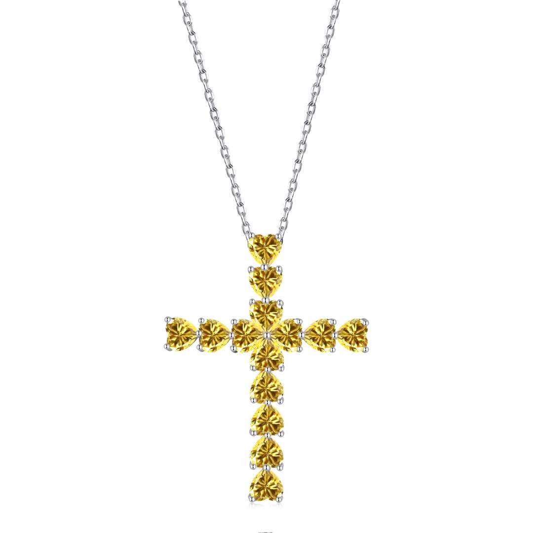 [Elitejewels]輝くクロスシェイプネックレス
