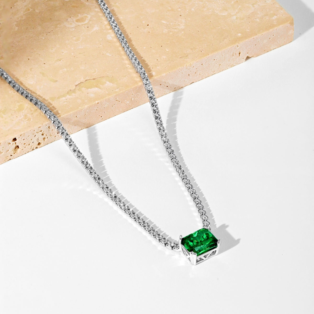 [Olivia Jewelry]4.0 Carat Elegant Radiant Cut Necklace
