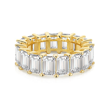[Olivia Jewelry]0.75 Carat Elegant Emerald Cut Tennis Ring
