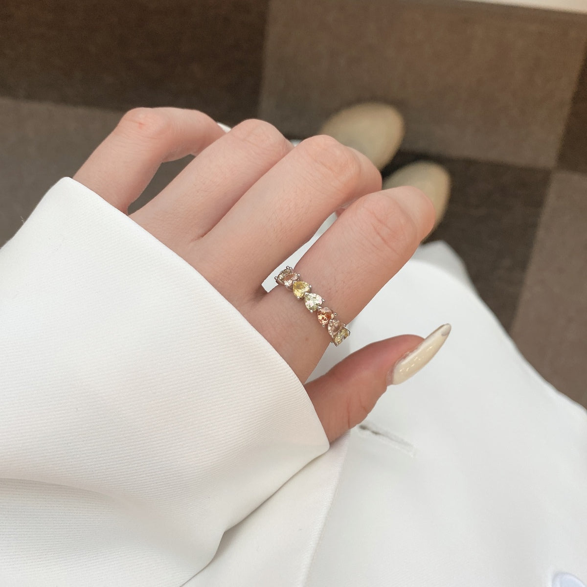 [Olivia Jewelry]0.25 Carat Radiant Romance Heart Cut Lover Ring