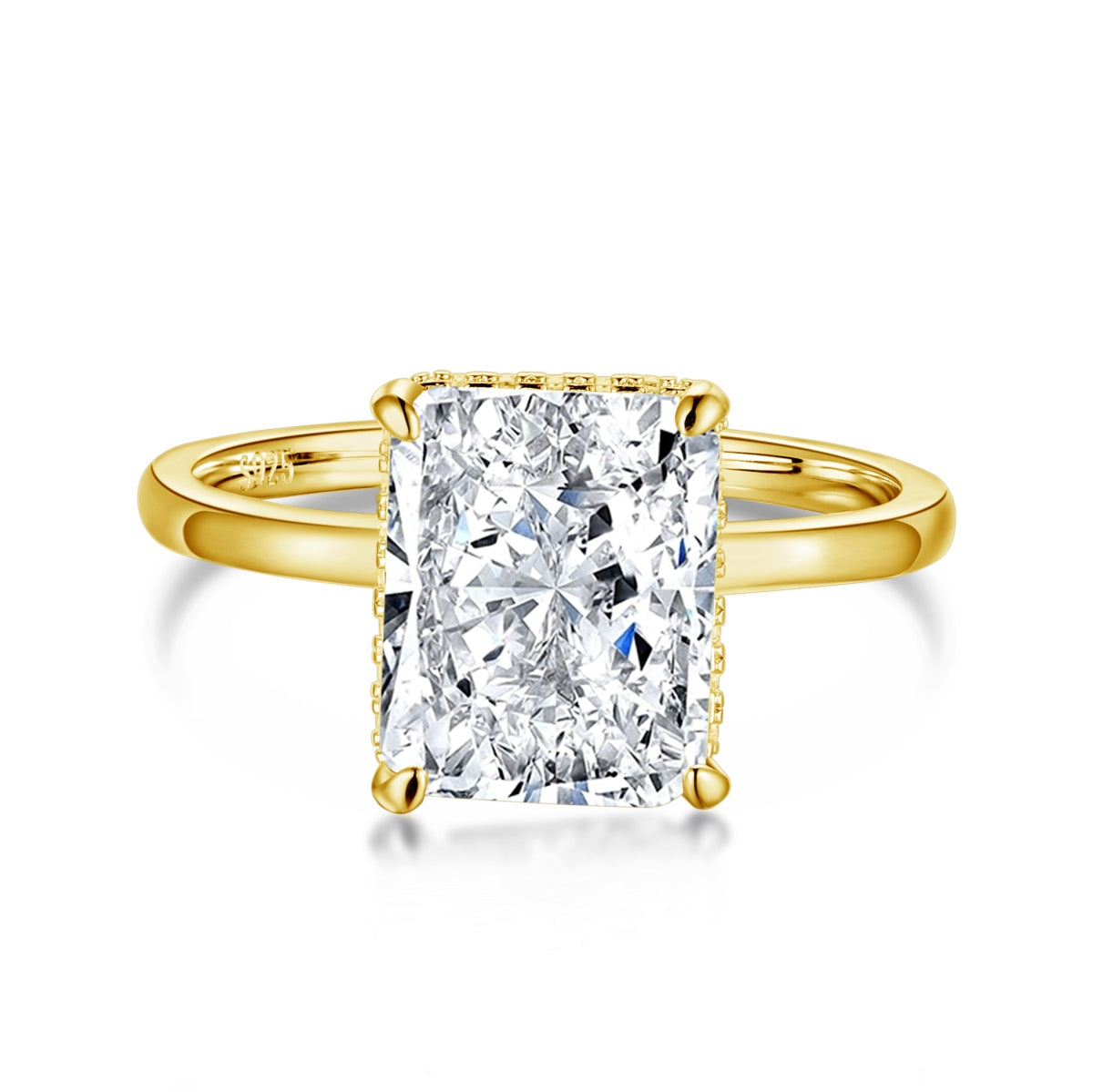 [Olivia Jewelry]4.0 Carat Ornate Enchanting Radiand Cut Banquet Ring