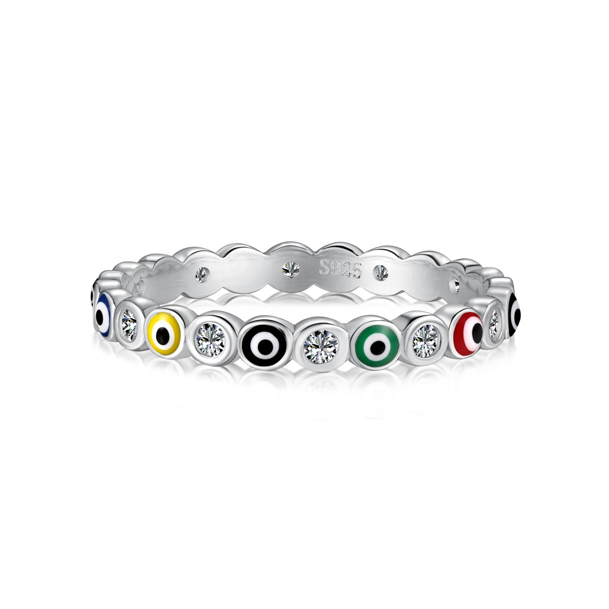 [Olivia Jewelry]Sparkling Vibrant Round Shape Daily Ring