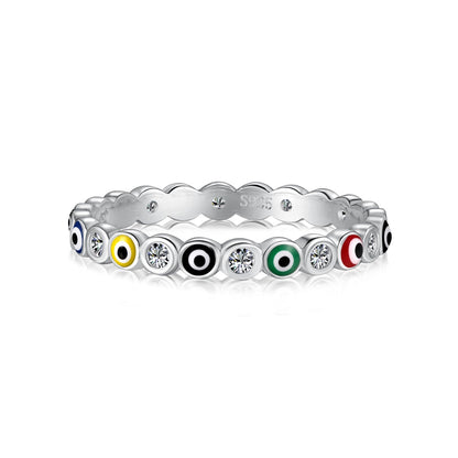 [Olivia Jewelry]Sparkling Vibrant Round Shape Daily Ring
