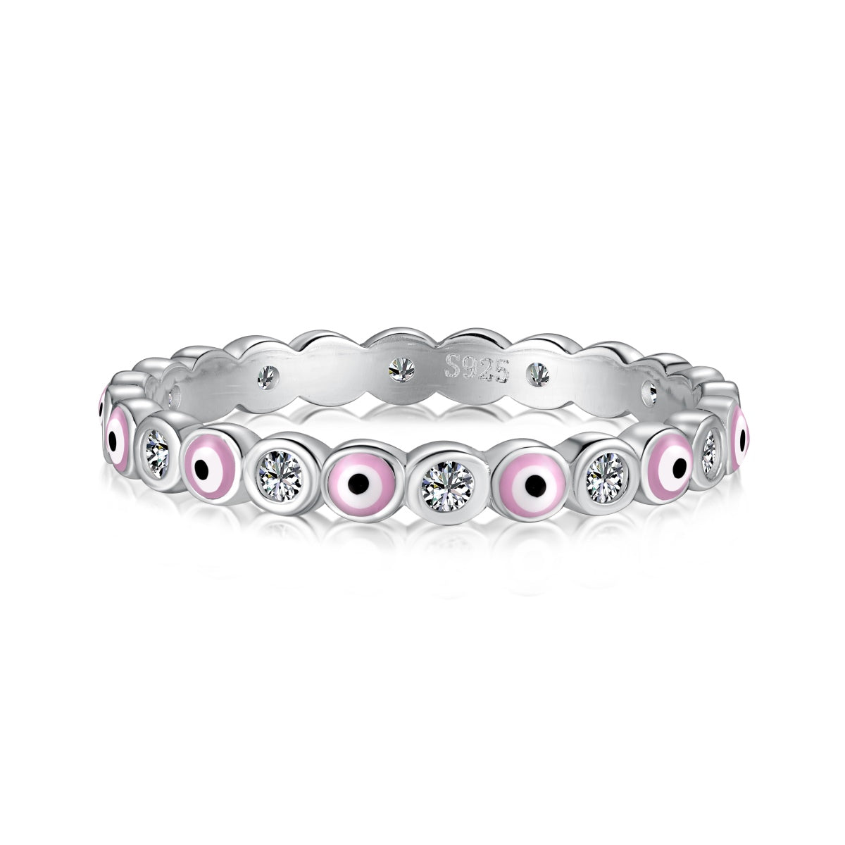 [Olivia Jewelry]Sparkling Vibrant Round Shape Daily Ring