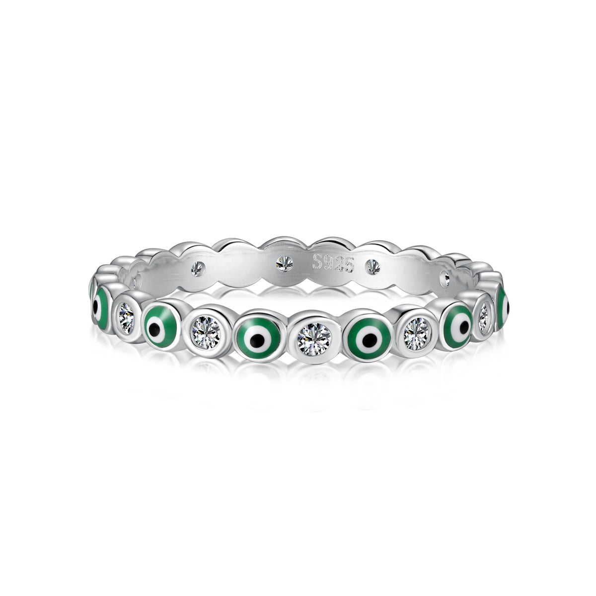 [Olivia Jewelry]Sparkling Vibrant Round Shape Daily Ring