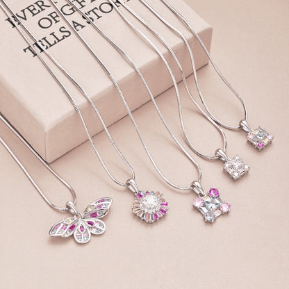 [Olivia Jewelry]Charming Flower Colorful Necklace