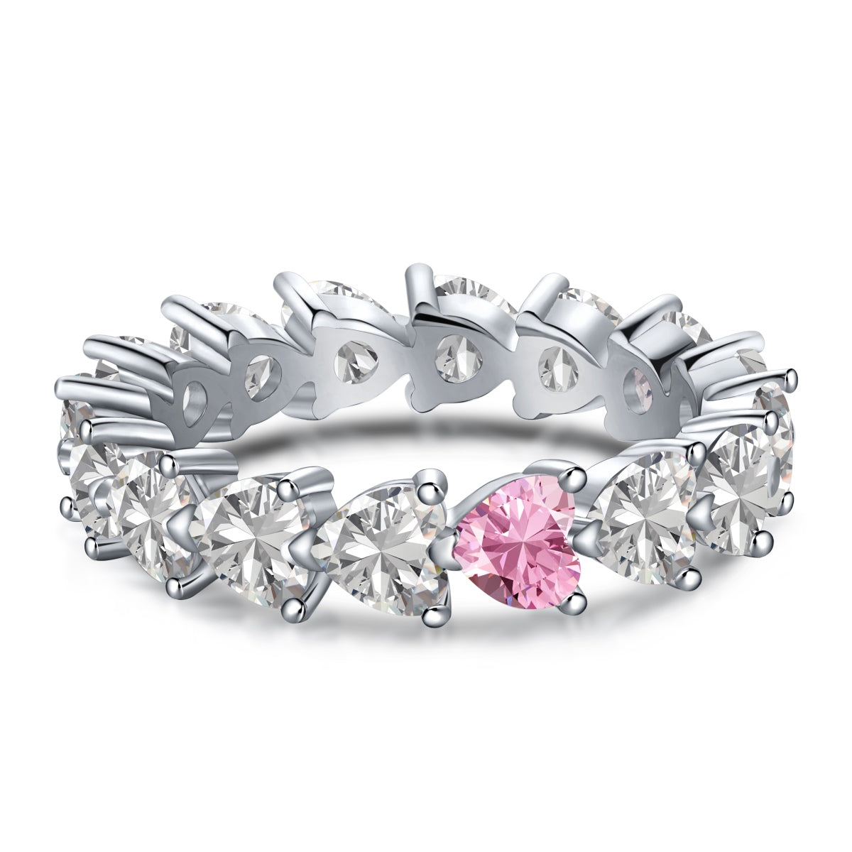 [Olivia Jewelry]0.25 Carat Radiant Romance Heart Cut Lover Ring