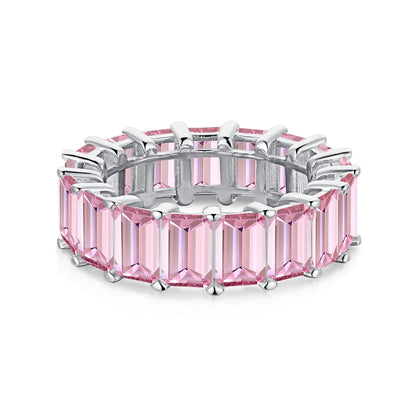 [Olivia Jewelry]0.75 Carat Elegant Emerald Cut Tennis Ring