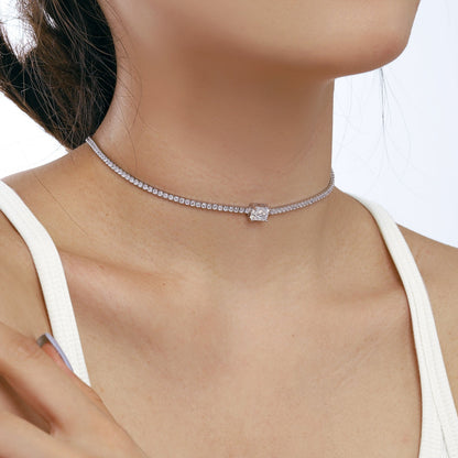 [Olivia Jewelry]2.0 carat Ornate Emerald Cut Necklace
