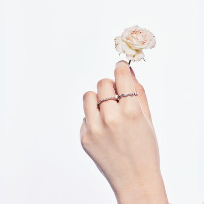 [Olivia Jewelry]Dainty Colorful Round Cut Party Ring