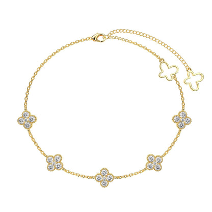 [Elitejewels]Vierblättriges Kleeblatt-Armband mit hohlem Schmetterling