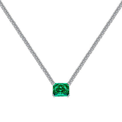 [Olivia Jewelry]4.0 Carat Elegant Radiant Cut Necklace