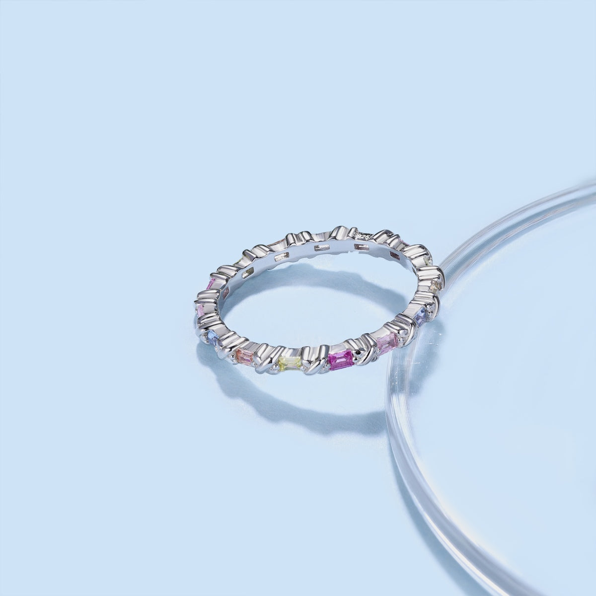 [Olivia Jewelry]Charming Colorful Round Cut Daily Ring