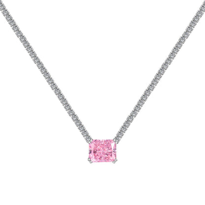 [Olivia Jewelry]4.0 Carat Elegant Radiant Cut Necklace