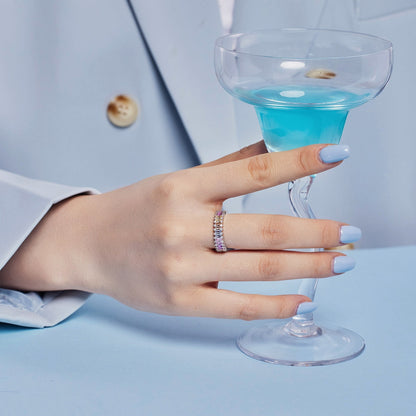[Olivia Jewelry]Splashy Ornate Emerald Cut Cocktail Ring
