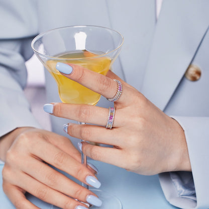 [Olivia Jewelry]Splashy Ornate Emerald Cut Cocktail Ring