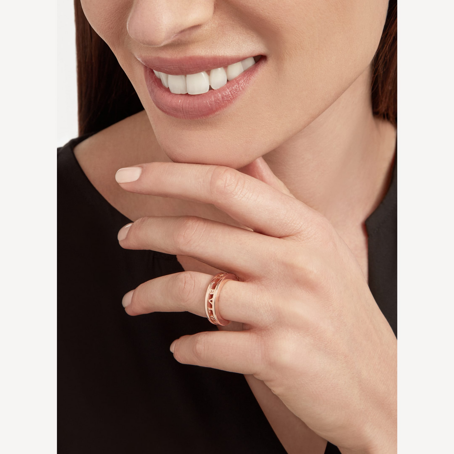 [OLIVIA]ZERO 1 ONE-BAND WITH OPENWORK LOGO SPIRAL RING