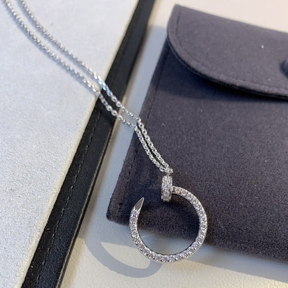 [Olivia Jewelry]JUSTE NECKLACE SILVER DIAMONDS
