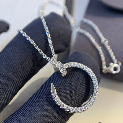 [Olivia Jewelry]JUSTE NECKLACE SILVER DIAMONDS