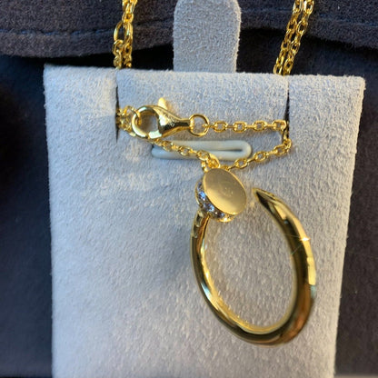 [Olivia Jewelry]JUSTE NECKLACE GOLD DIAMONDS