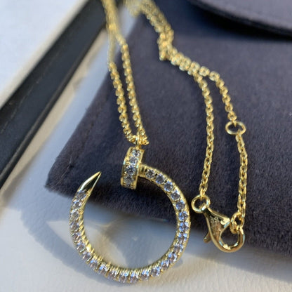 [Olivia Jewelry]JUSTE NECKLACE GOLD DIAMONDS