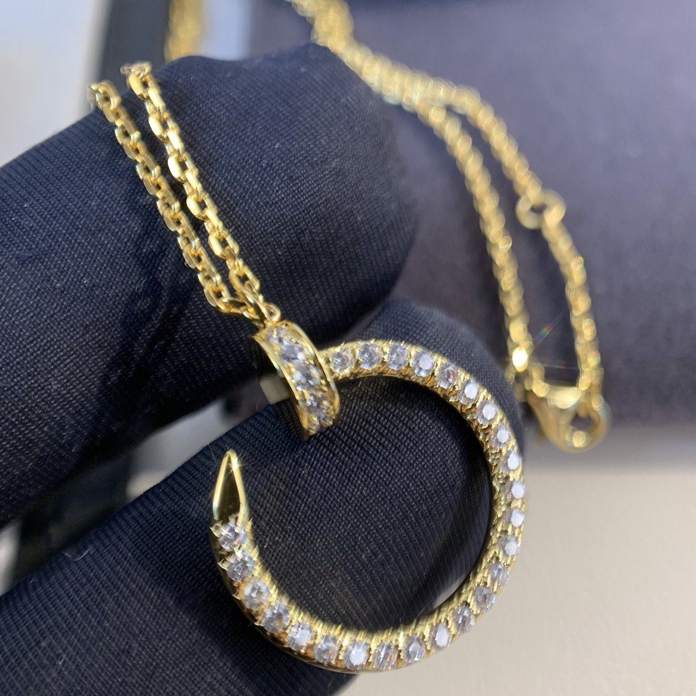 [Olivia Jewelry]JUSTE NECKLACE GOLD DIAMONDS