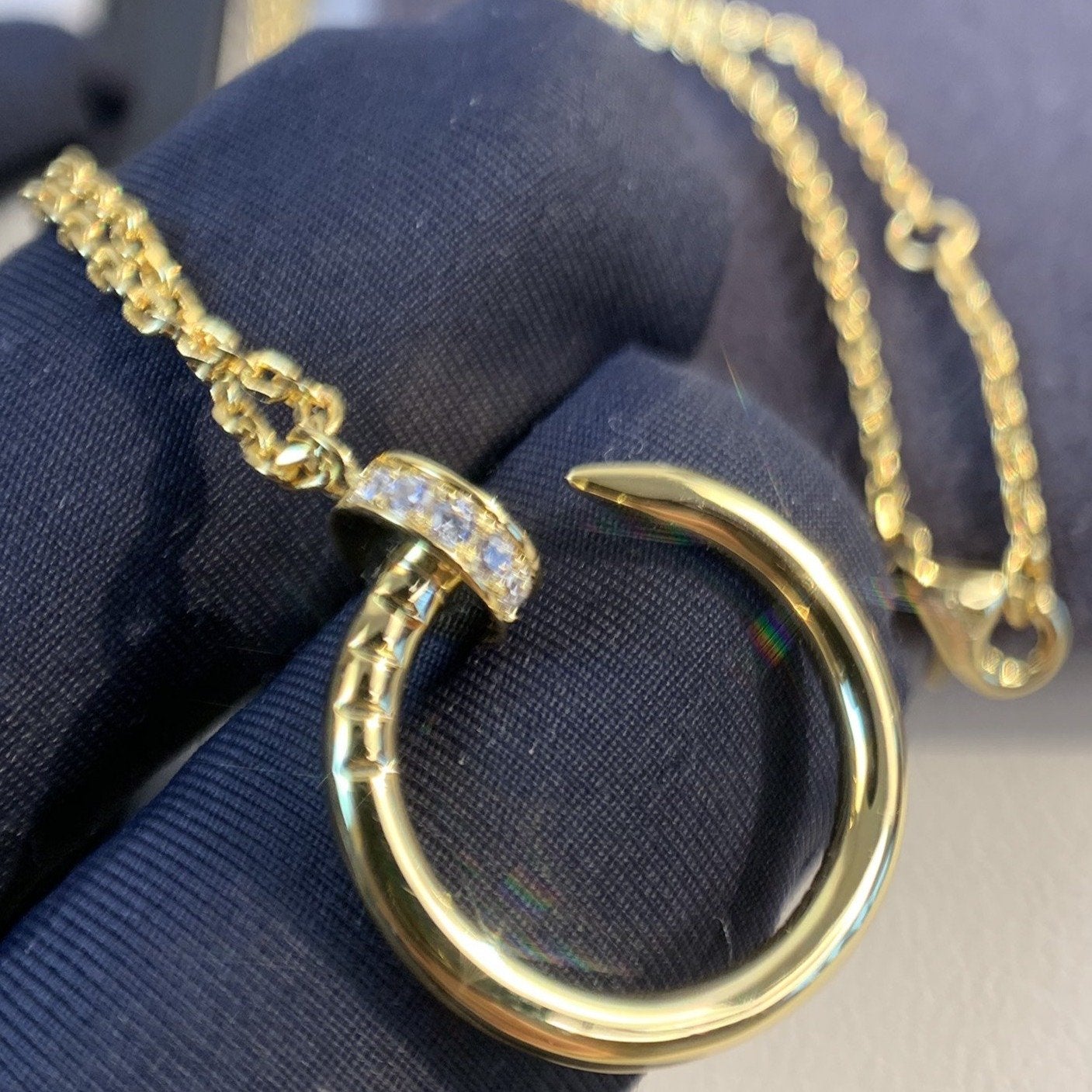 [Olivia Jewelry]JUSTE NECKLACE GOLD DIAMONDS