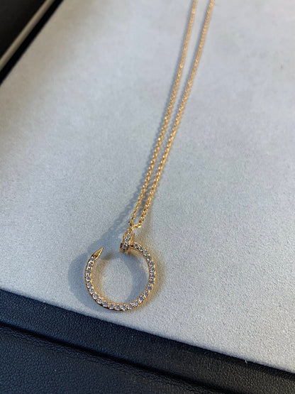 [Olivia Jewelry]JUSTE NECKLACE PINK GOLD DIAMONDS