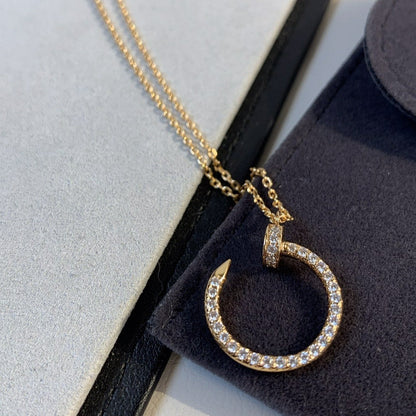 [Olivia Jewelry]JUSTE NECKLACE PINK GOLD DIAMONDS