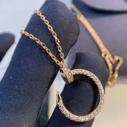 [Olivia Jewelry]JUSTE NECKLACE PINK GOLD DIAMONDS