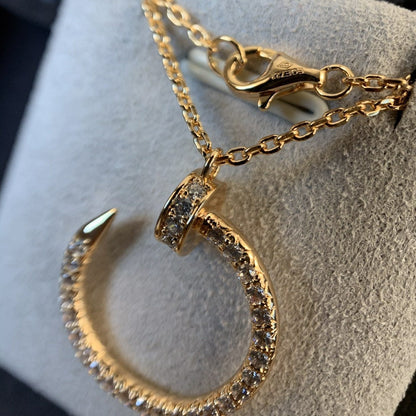 [Olivia Jewelry]JUSTE NECKLACE PINK GOLD DIAMONDS