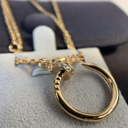 [Olivia Jewelry]JUSTE NECKLACE PINK GOLD DIAMONDS