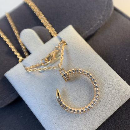 [Olivia Jewelry]JUSTE NECKLACE PINK GOLD DIAMONDS