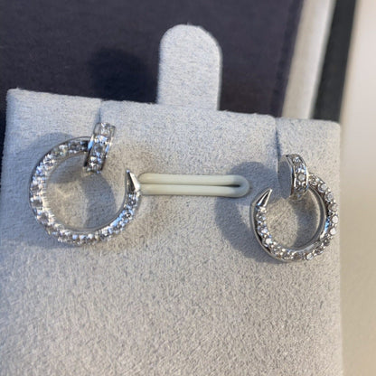 [Olivia Jewelry]JUSTE EARRINGS SILVER DIAMONDS