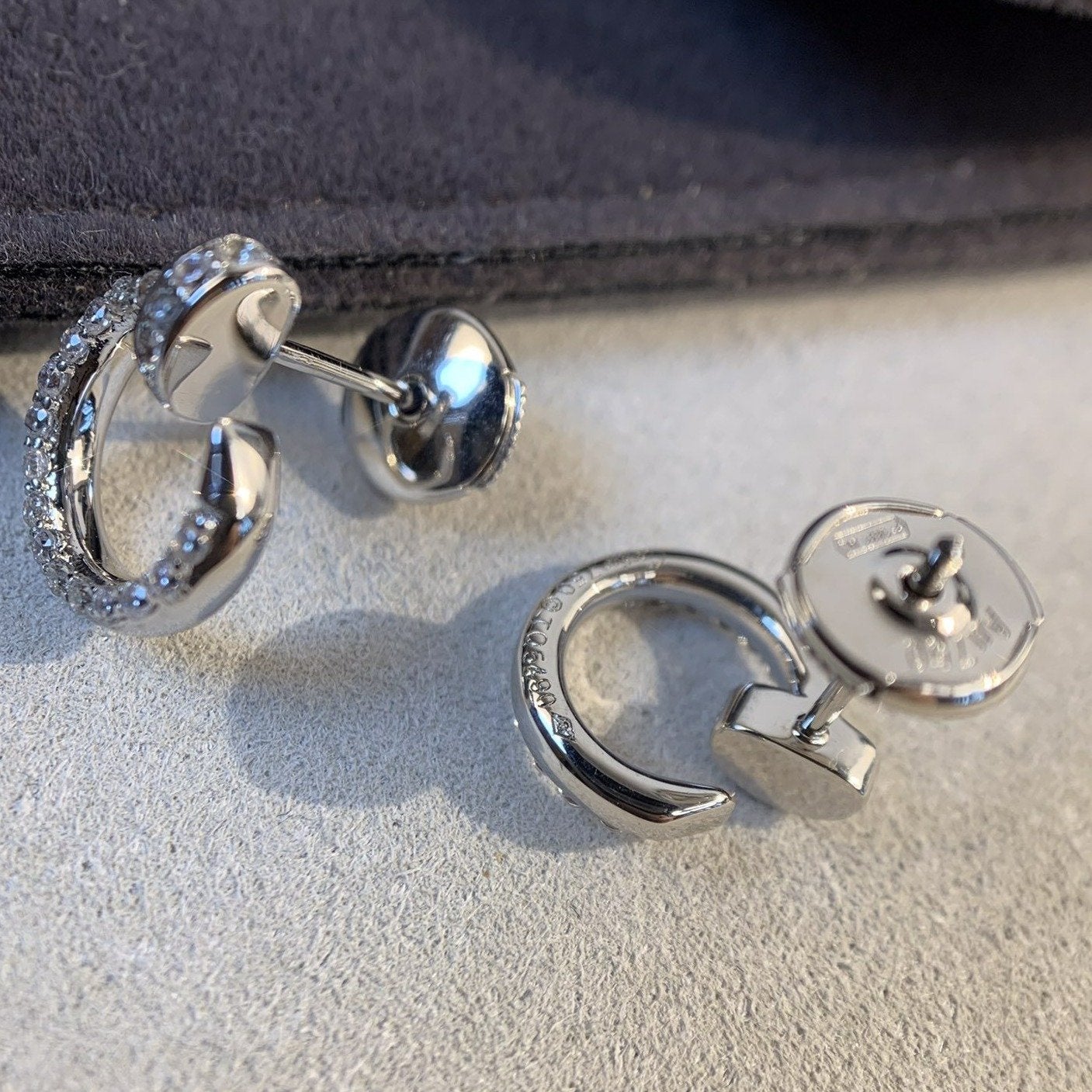 [Olivia Jewelry]JUSTE EARRINGS SILVER DIAMONDS