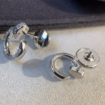 [Olivia Jewelry]JUSTE EARRINGS SILVER DIAMONDS
