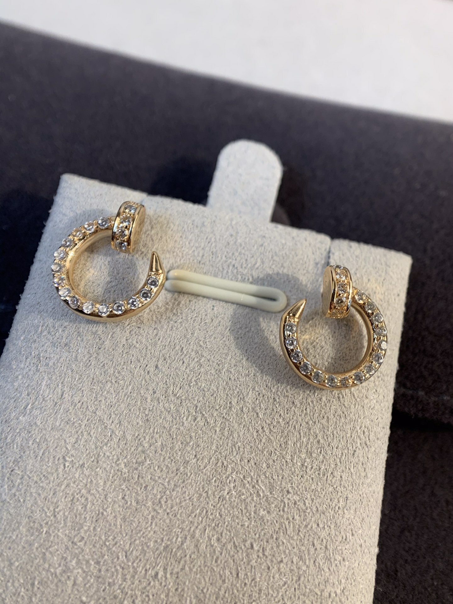[Olivia Jewelry]JUSTE EARRINGS GOLD DIAMONDS