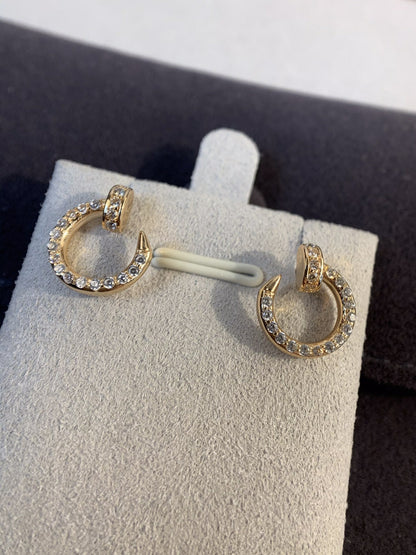 [Olivia Jewelry]JUSTE EARRINGS GOLD DIAMONDS