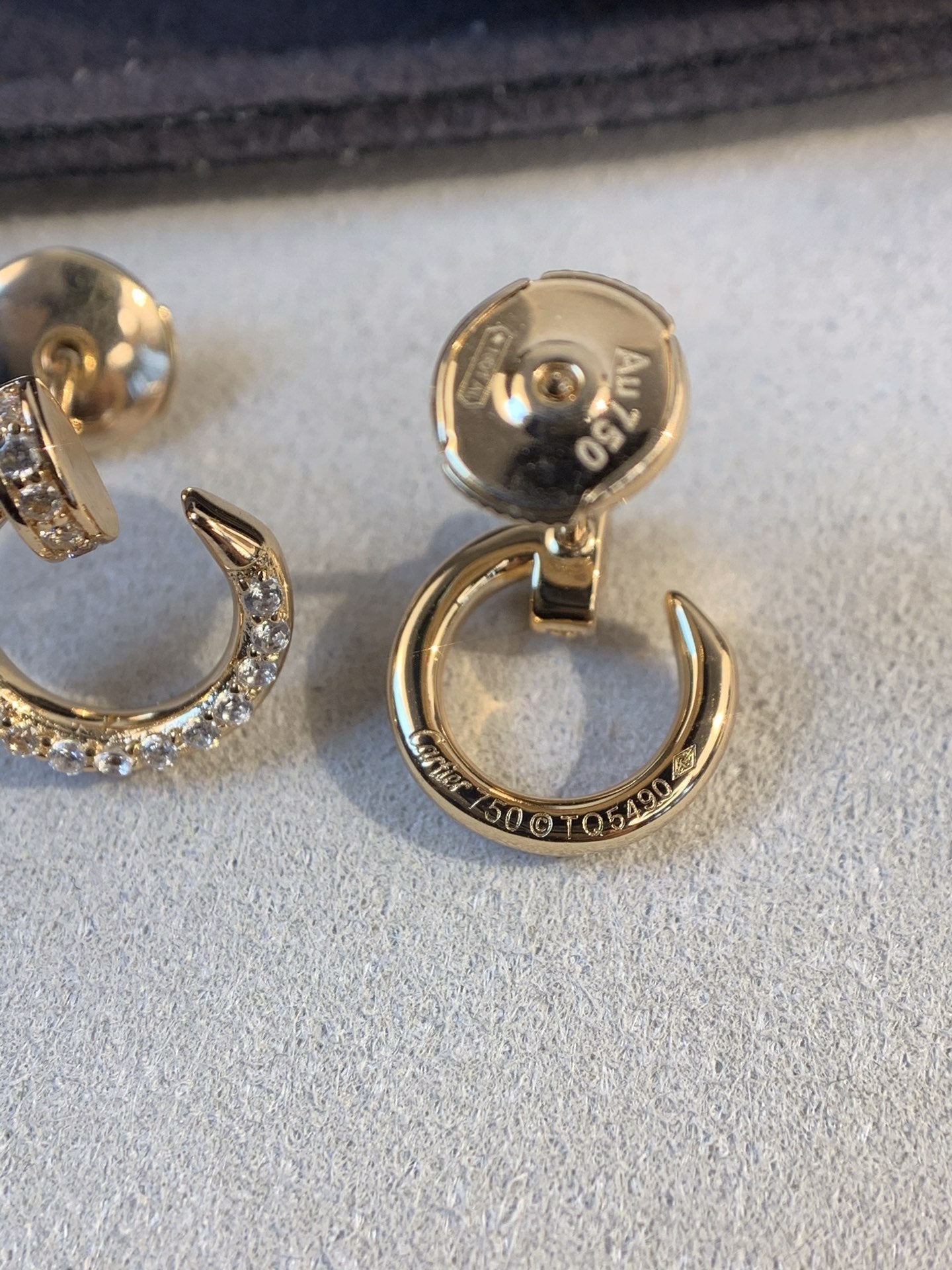 [Olivia Jewelry]JUSTE EARRINGS GOLD DIAMONDS