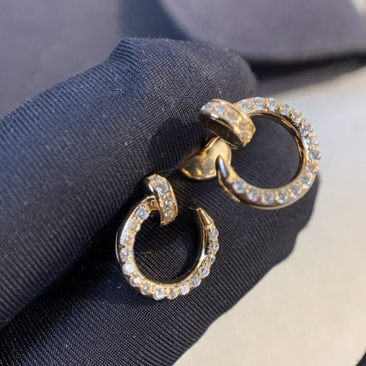 [Olivia Jewelry]JUSTE EARRINGS GOLD DIAMONDS