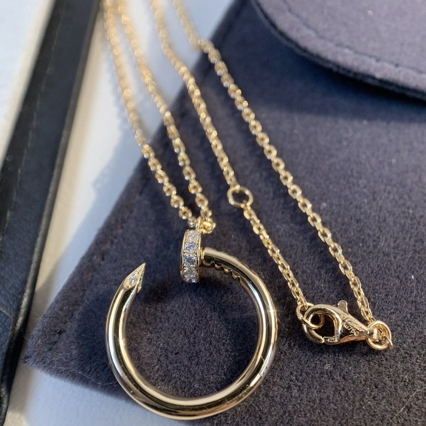 [Olivia Jewelry]JUSTE NECKLACE PINK GOLD