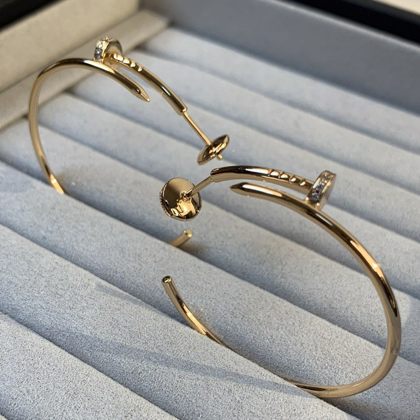 [Olivia Jewelry]JUSTE EARRINGS GOLD DIAMONDS 1.8MM