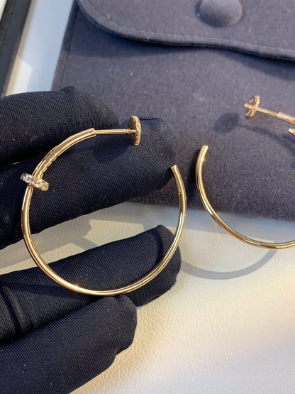 [Olivia Jewelry]JUSTE EARRINGS GOLD DIAMONDS 1.8MM