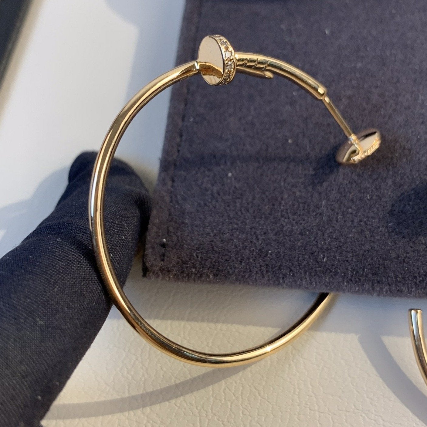 [Olivia Jewelry]JUSTE EARRINGS GOLD DIAMONDS 1.8MM