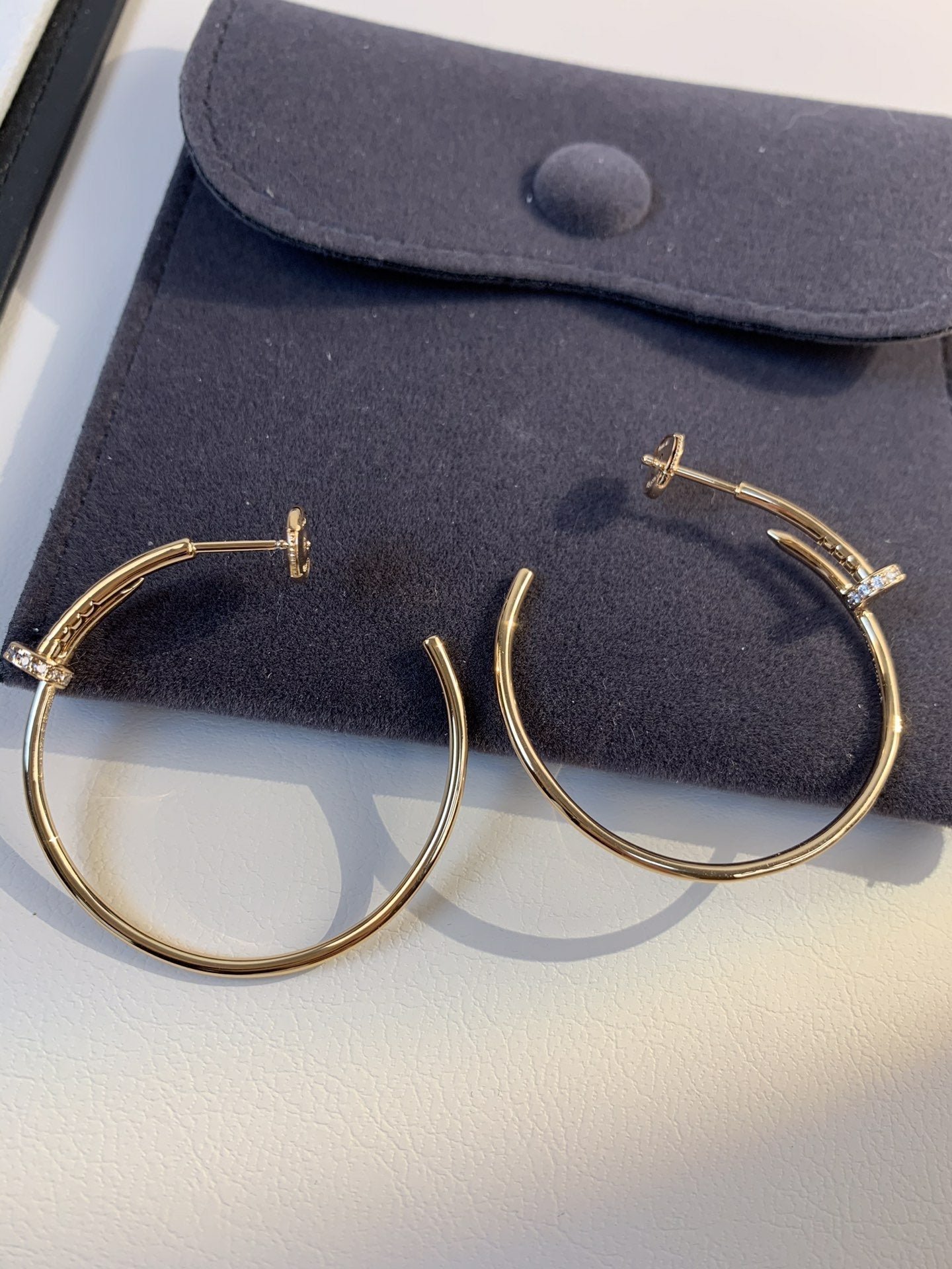 [Olivia Jewelry]JUSTE EARRINGS GOLD DIAMONDS 1.8MM
