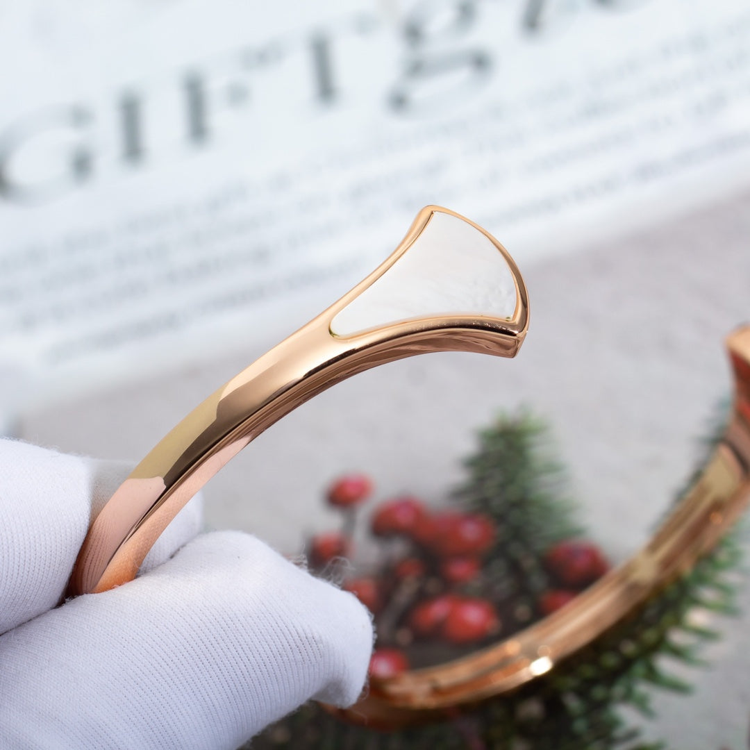 [OLIVIA]DREAM BRACELET OPEN PINK GOLD MOP DIAMOND