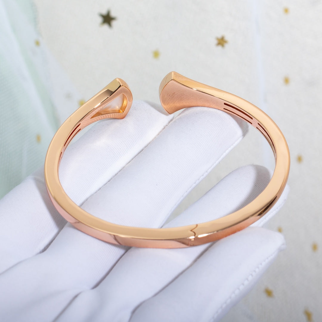 [OLIVIA]DREAM BRACELET OPEN PINK GOLD MOP DIAMOND