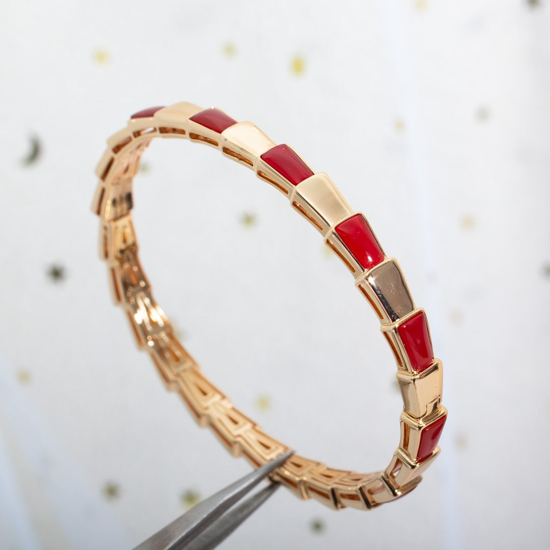 [OLIVIA]SERPENTI BRACELET PINK GOLD RUBELLITE